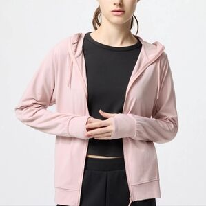 LIKE NEW Uniqlo Pink AIRism Mesh UV Protection Full-Zip Hoodie Size XL